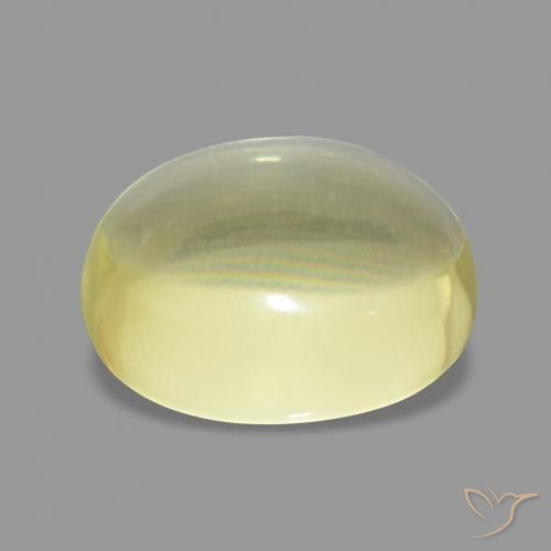 Quartz Gemstone in 11.9 x 9.5 mm Size for Sale, Quartz Stone in Light Pineapple Yellow Color