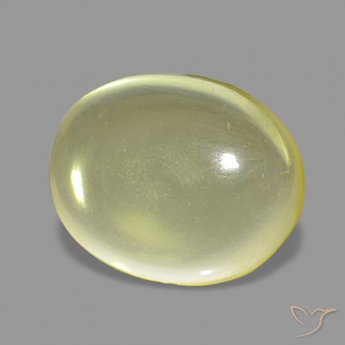 4.91 ct Yellow Quartz Stone, Natural Quartz in Oval Cabochon Shape for Sale