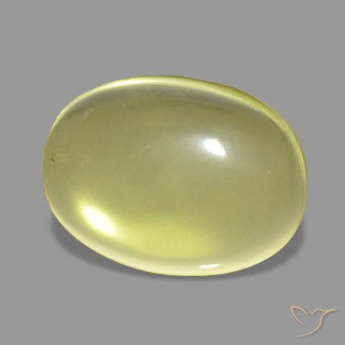 12.70 ct Yellow Quartz Stone, Natural Quartz in Oval Cabochon Shape for Sale