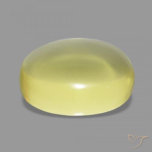 Quartz Gemstone in 18 x 13 mm (calibrated) Size for Sale, Quartz Stone in Light Yellow Color