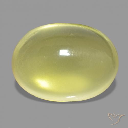 19.24 ct Yellow Quartz Gemstone, Quartz Gem in Oval Cabochon Shape for Sale.