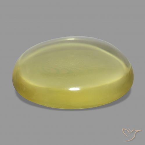 Quartz Gemstone in 31.9 x 23.7 mm Size for Sale, Quartz Stone in Light Yellow Color