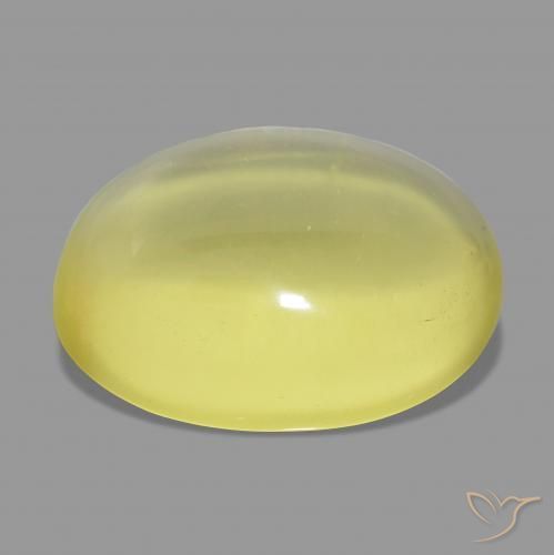 Quartz Gemstone in 31 x 24.1 mm Size for Sale, Quartz Stone in Light Yellow Color