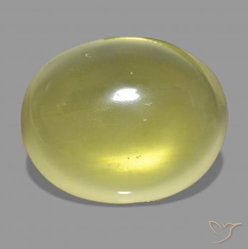 57.61 ct Yellow Quartz Gemstone, Quartz Gem in Oval Cabochon Shape for Sale.
