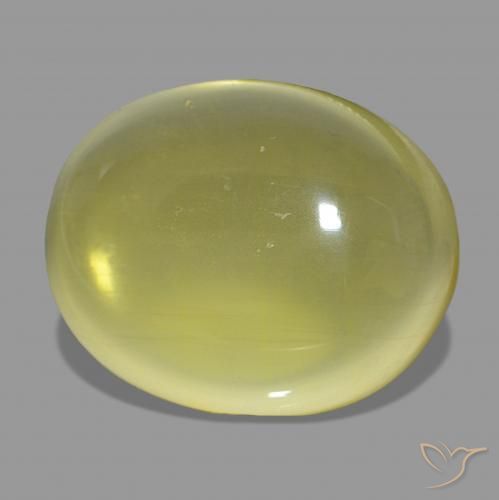 57.61 ct Yellow Quartz Stone, Natural Quartz in Oval Cabochon Shape for Sale