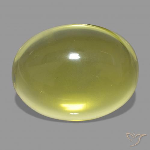 50.35 ct Yellow Quartz Gemstone, Quartz Gem in Oval Cabochon Shape for Sale.