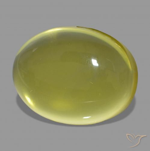 50.35 ct Yellow Quartz Stone, Natural Quartz in Oval Cabochon Shape for Sale