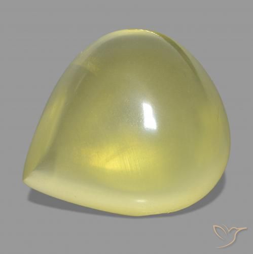 51.34ct Pineapple Yellow Quartz, Pear Shape, Transparent