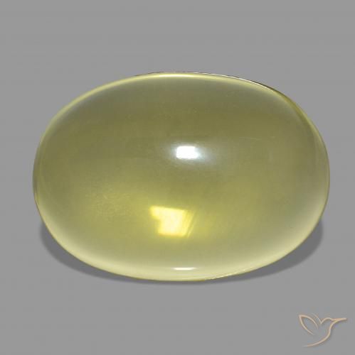 46.42ct Light Pineapple Yellow Quartz, Oval, Transparent