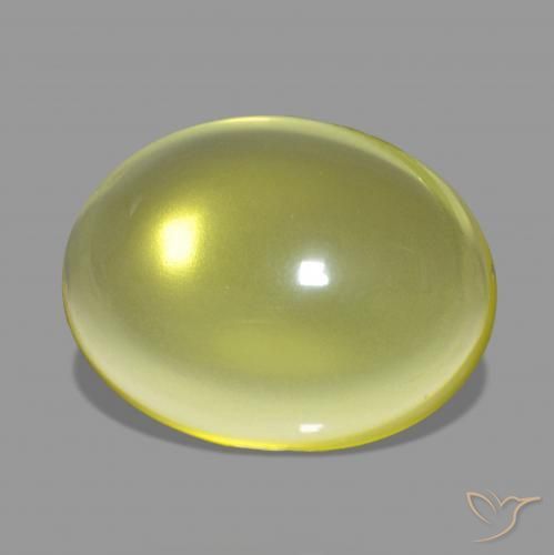 14.58 ct Yellow Quartz Stone, Natural Quartz in Oval Cabochon Shape for Sale