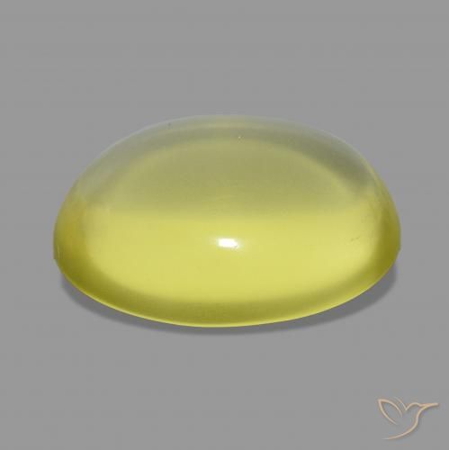 Quartz Gemstone in 20.2 x 15.7 mm Size for Sale, Quartz Stone in Medium Yellow Color