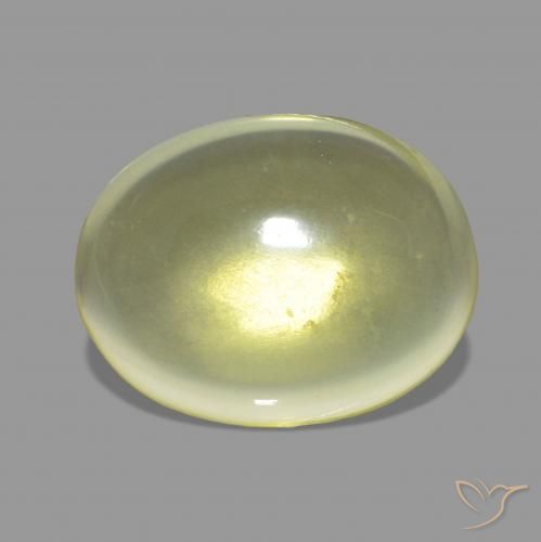 11.54 ct Yellow Quartz Gemstone, Quartz Gem in Oval Cabochon Shape for Sale.