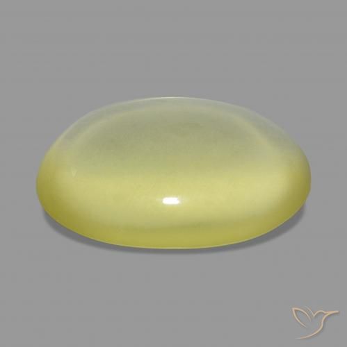 Quartz Gemstone in 18.5 x 14.2 mm Size for Sale, Quartz Stone in Light Yellow Color