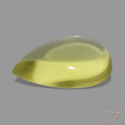 Quartz Gemstone in 16.4 x 11.4 mm Size for Sale, Quartz Stone in Light Yellow Color