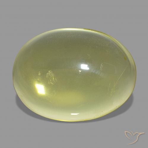 47.33 ct Yellow Quartz Gemstone, Quartz Gem in Oval Cabochon Shape for Sale.