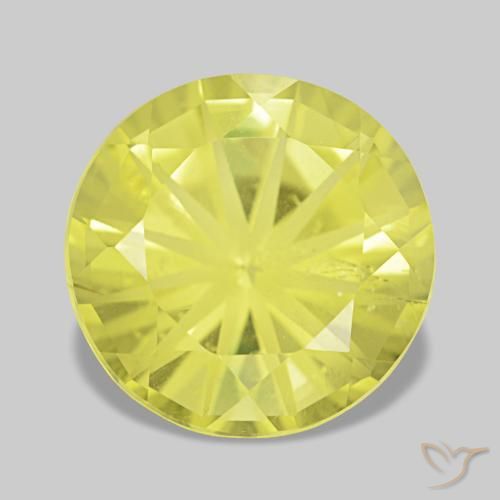 3.09 ct Yellow Quartz Gemstone, Quartz Gem in Diamond-Cut Shape for Sale.