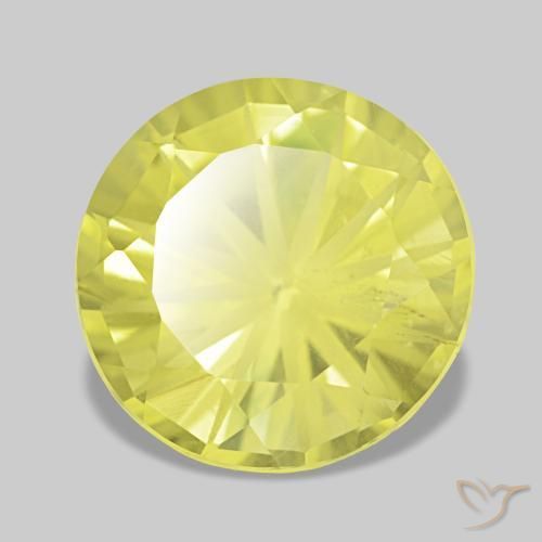 3.09 ct Yellow Quartz Stone, Natural Quartz in Diamond-Cut Shape for Sale