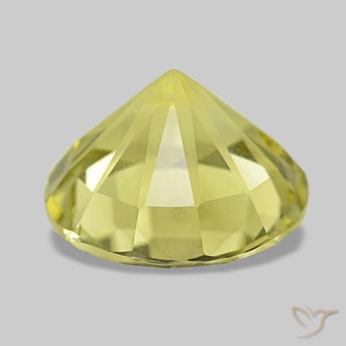 Quartz Gemstone in 11 mm (calibrated) Size for Sale, Quartz Stone in Light Yellow Color