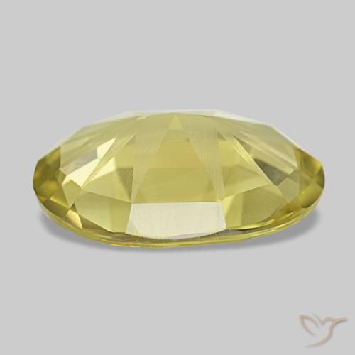 Quartz Gemstone in 13.6 x 11.2 mm Size for Sale, Quartz Stone in Light Pineapple Yellow Color