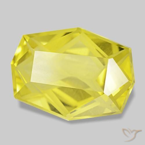12.75 ct Yellow Quartz Stone, Natural Quartz in Fancy Cut Shape for Sale