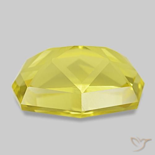 Quartz Gemstone in 18.2 x 13.5 mm Size for Sale, Quartz Stone in Vivid Yellow Color
