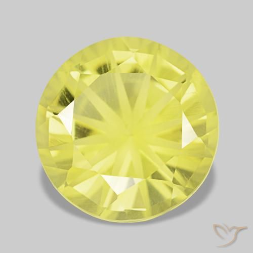 3.52 ct Yellow Quartz Gemstone, Quartz Gem in Diamond-Cut Shape for Sale.