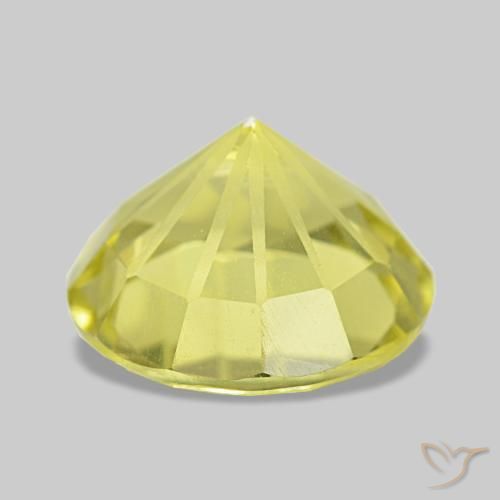 Quartz Gemstone in 9.5 mm (calibrated) Size for Sale, Quartz Stone in Light Corn Yellow Color