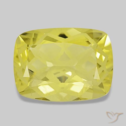 5.60ct Yellow Quartz, Cushion, VVS