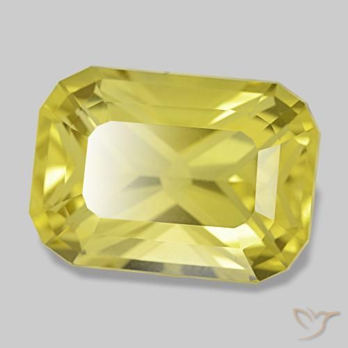 8.97 ct Yellow Quartz Stone, Natural Quartz in Octagon / Scissor Cut Shape for Sale