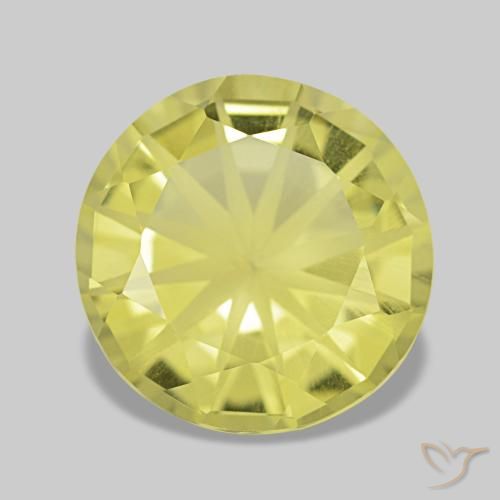 2.51 ct Yellow Quartz Gemstone, Quartz Gem in Diamond-Cut Shape for Sale.