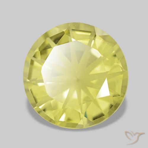 2.51 ct Yellow Quartz Stone, Natural Quartz in Diamond-Cut Shape for Sale