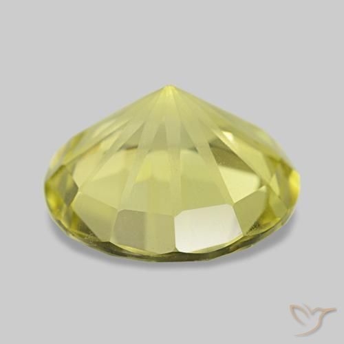 Quartz Gemstone in 9.5 mm (calibrated) Size for Sale, Quartz Stone in Light Yellow Color