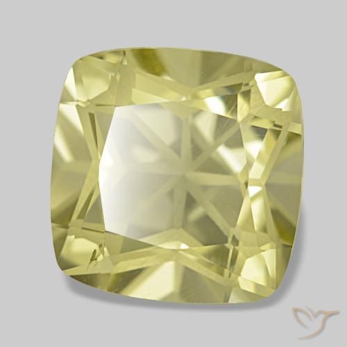 5.07 ct Yellow Quartz Stone, Natural Quartz in Cushion-Cut Shape for Sale