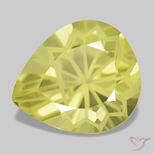 5.44ct Yellow Quartz, Pear Shape, VS