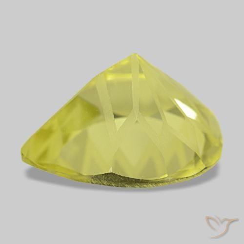 Quartz Gemstone in 13.4 x 11.7 mm Size for Sale, Quartz Stone in Light Yellow Color