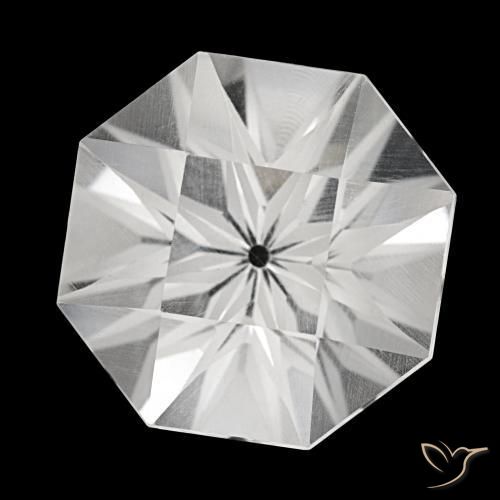 23.18 ct White Quartz Stone, Natural Quartz in Octagon Facet Shape for Sale