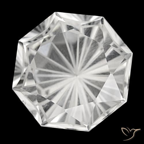 48.56 ct White Quartz Stone, Natural Quartz in Octagon Step Cut Shape for Sale