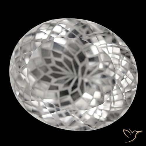 57.71 ct White Quartz Stone, Natural Quartz in Oval Portuguese-Cut Shape for Sale