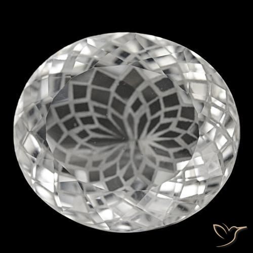 52.40 ct White Quartz Stone, Natural Quartz in Oval Portuguese-Cut Shape for Sale