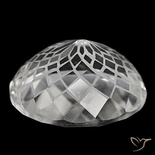 Quartz Gemstone in 27.1 x 23.9 mm Size for Sale, Quartz Stone in Clear White Color