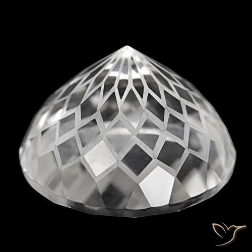 Quartz Gemstone in 21.9 mm Size for Sale, Quartz Stone in Clear White Color