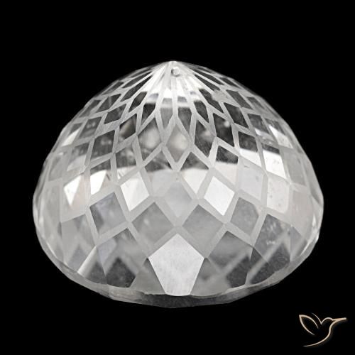 Quartz Gemstone in 26.3 mm Size for Sale, Quartz Stone in Clear White Color
