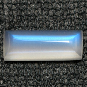 2.76 ct White Rainbow Moonstone Stone, Natural Rainbow Moonstone in Baguette Cabochon Shape for Sale