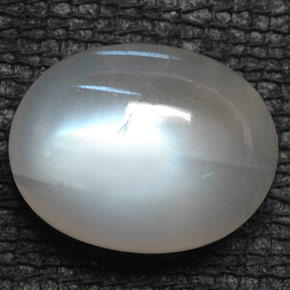 5.72 ct White Rainbow Moonstone Stone, Natural Rainbow Moonstone in Oval Cabochon Shape for Sale