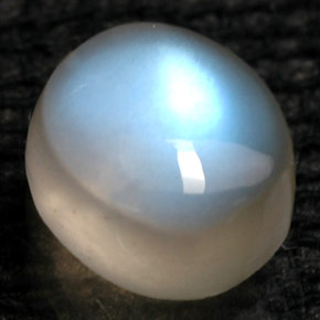 1.09 ct White Rainbow Moonstone Gemstone, Rainbow Moonstone Gem in Oval Cabochon Shape for Sale.