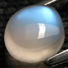 Rainbow Moonstone Gemstone in 6 x 5.1 mm Size for Sale, Rainbow Moonstone Stone in White Color