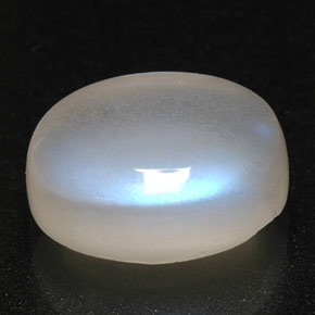 2.15 ct White Rainbow Moonstone Gemstone, Rainbow Moonstone Gem in Oval Cabochon Shape for Sale.