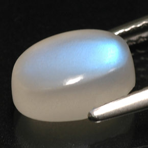 Rainbow Moonstone Gemstone in 8.9 x 6 mm Size for Sale, Rainbow Moonstone Stone in White Color