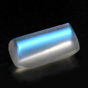 1.88 ct White Rainbow Moonstone Gemstone, Rainbow Moonstone Gem in Baguette Cabochon Shape for Sale.