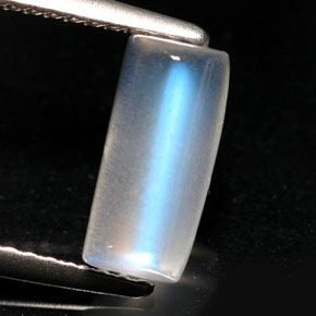 1.88 ct White Rainbow Moonstone Stone, Natural Rainbow Moonstone in Baguette Cabochon Shape for Sale